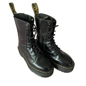 Dr Martens Jadon hi black platforms